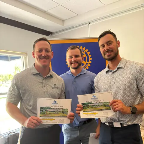 Certificates presented at a Rotary Club at Wellen Park meeting